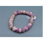 Rondelle (6 x 9 mm) Faceted Gemstone Stretch Bracelet - Kunzite
