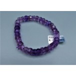 Rondelle (10 mm) Faceted Gemstone Stretch Bracelet - Ametrine