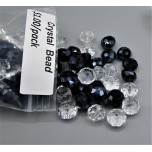 Crystal Bead Pack - Clear / Navy Blue (3" x 2.5" Zip Bag)