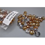 Crystal Bead Pack - Clear / Orange (3" x 2.5" Zip Bag)