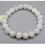 Rondelle (5 x 8 mm) Faceted Gemstone Stretch Bracelet - Moonstone Blue