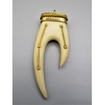 GP Bone Pendant - Capped Tooth shape Pendant Style 1 (30 x 75 mm)