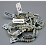 3 - 4 mm Gemstone Round Bead Bracelet - Amazonite - 10 pcs Pack
