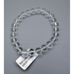 8 mm Gemstone Round Bead Bracelet - AB Crystal AB Clear