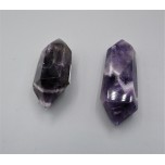 Gemstone Points - Amethyst Banded Double Point - Style 1 (About 2 inch)
