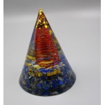 Prism with Gemstone - Lapis (2 inch OD x 2.5 inch H)