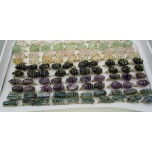 Gemstone Rings - Raw Stone (13 x 20 mm Stone size) - Mix 100 pcs Pack