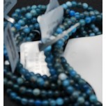3 - 4 mm Gemstone Round Bead Bracelet - Apatite Blue - 10 pcs Pack