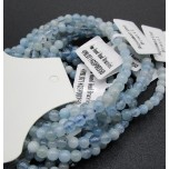 3 - 4 mm Gemstone Round Bead Bracelet - Aquamarine - 10 pcs Pack