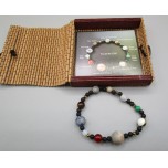 Solar System Bracelet (You are the Sun) with Display Box and 4 mm Lava Stone - XL Size - - 10 pcs pack