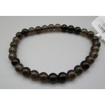 6 mm Gemstone Round Bead Bracelet - 10 pcs pack - Smoky Quartz