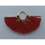 2 cm Tassel Pack with round bail (10 pcs) - Red
