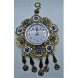 Eye Metal Pendant - Blue Eye with Clock (12 cm on Clock)