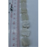 14 x 14 mm Gemstone Bead Strand - Moonstone White