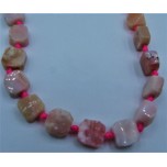 14 x 14 mm Gemstone Bead Strand - Pink Opal