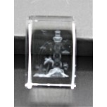 Crystal imitation Quartz Rectangle w Light House (3 x 3 x 4 cm)