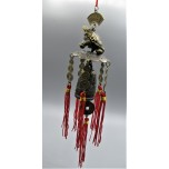 Wind Chime with Chinese Coins and Frog (7 inch Tall)