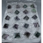 Gemstone Pyramid Pack - Fluorite - 20 pcs Pack (30 mm or about 1.15 Inch)