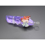 Crystal Pendant With Chips - Light Purple