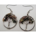 Tree of Life Gemstone Earrings- assorted stones available!