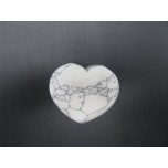 Large Gemstone Heart 1.75 Inch - Howlite (Puff)