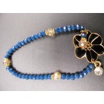 Crystal Bead with Flower Charm Bracelet - Assorted Colors Available!