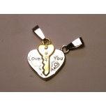 BFF Charms - Set of 2 - Heart and Key