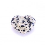 Large Gemstone Heart 1.75 Inch - Dalmatian Dacite