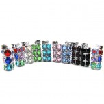 Rhinestone Crystal Pendants 10 piece Packs - Multi Color Stacked