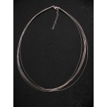 18 Inch 8 Strand Silver Choker with 2 Inch extension 10 piece pack