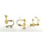 759 Gold Plated Scew On Earrings 10 Piece Packs