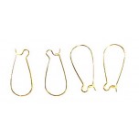 760 Gold Plated Kidney Earring Hooks 30 Piece Packs
