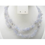 30-34 Inch Chip Necklace - Blue Lace Agate - 10 pcs pack