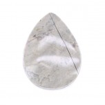 GP Teardrop Pendant with Hole through it - Silver Leaf Jasper