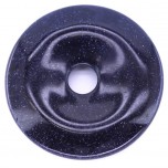 Donut 30mm Pendant - Blue Goldstone