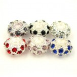 Large Hole Bead 6 Piece Packs - Mixed Rhinestone Beads