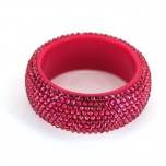 Crystal Rhinestone Fashion Bracelet - Hot Pink